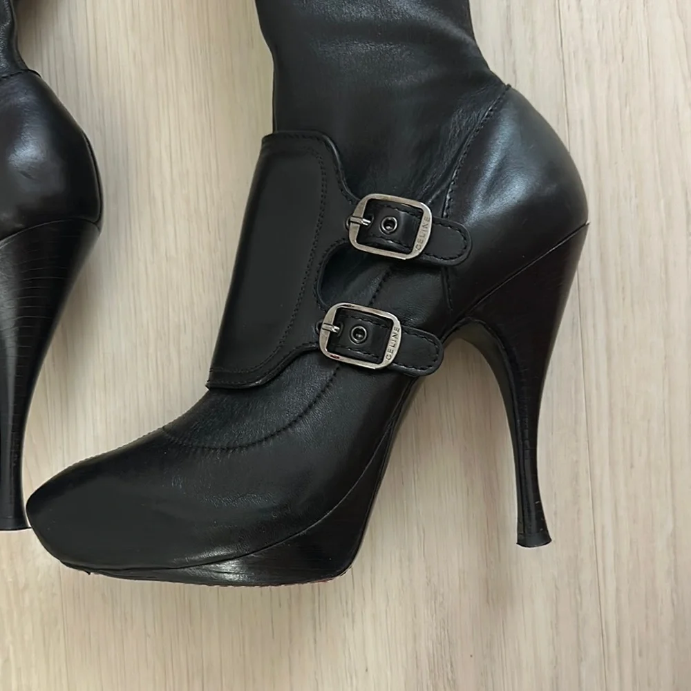 Black Leather Women's Boots